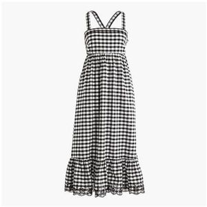 J. Crew puckered gingham dress with eyelet trim 14